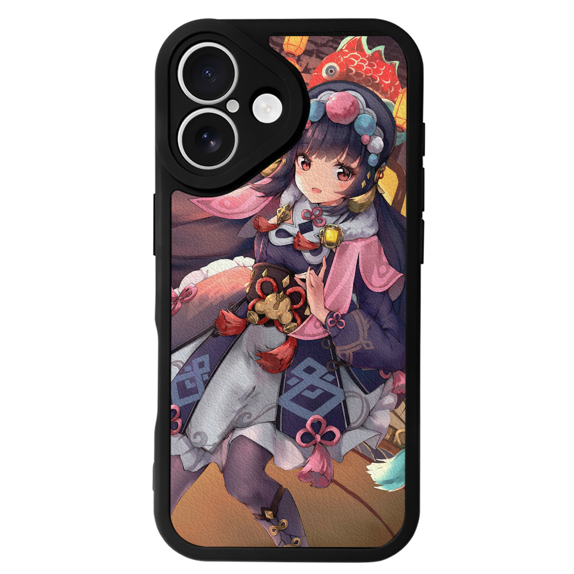 げんし神 genshin 【iPhone 16シリーズ対応】シリコンスマホケース（レザー調） 材質：シリコン